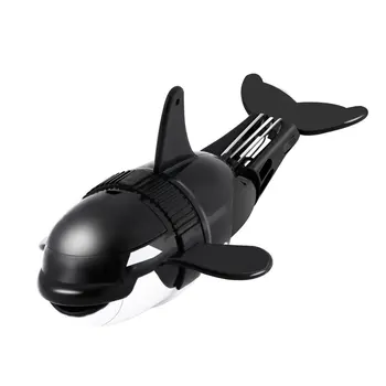 

Funny Cute Lovely Flexible Children Kids Bathing Toy Black Killer Whale Diving Fish Tail Angle adjustable