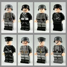 8Pcs set Military Ww2 German Army Figures Army Soldiers battle steed Compatible Building Blocks Bricks Toy