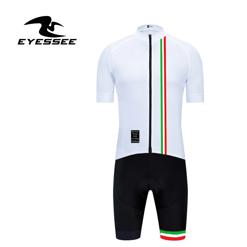 Eyessee Pro Team Триатлон Мужская итальянская одежда для велоспорта Ropa Ciclismo с коротким рукавом велокостюм велосипедная одежда