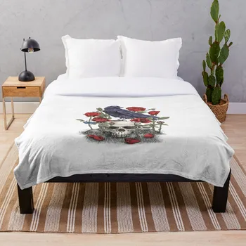 

Memento Mori Blanket Wool Flannel Plush Blanket Bedspread For office Sherpa Blanket Couch Quilt Cover Travel