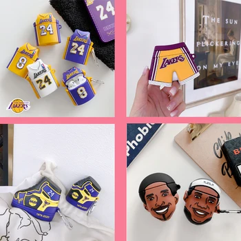 

3D Cute Cartoon basketball For Apple AirPods 1 2 Pro Charging Soft silicon Cover Wireless Bluetooth Earphone Case