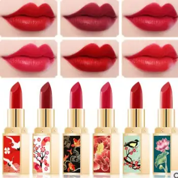 

6 Colors Chinese Hot Sales Moisturizing Long-lasting Waterproof Sexy Velvet Glossy Lip Gloss Lipstick Fashion Makeup Tool Gift