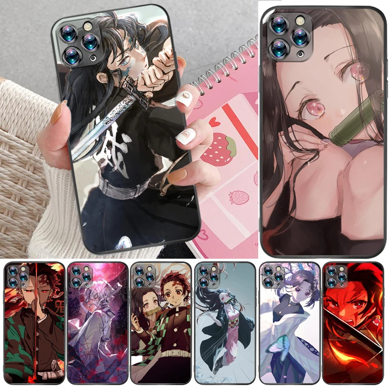 Demon Slayer Agatsuma Zenitsu Kamado Tanjirou Kimetsu No Yaiba Kamado Nezuko Phone Case For Iphone 11 Pro Max Back Cover Phone Case Covers Aliexpress