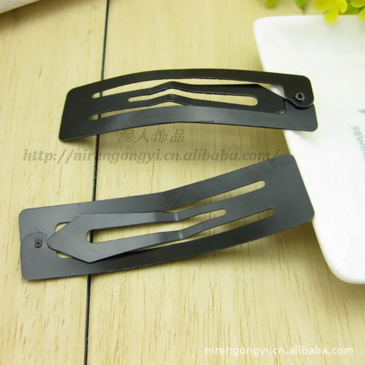 

[Rectangular BB Clip] Black And White with Pattern fang jia DIY Handmade Bow Headdress Accessories Wholesale
