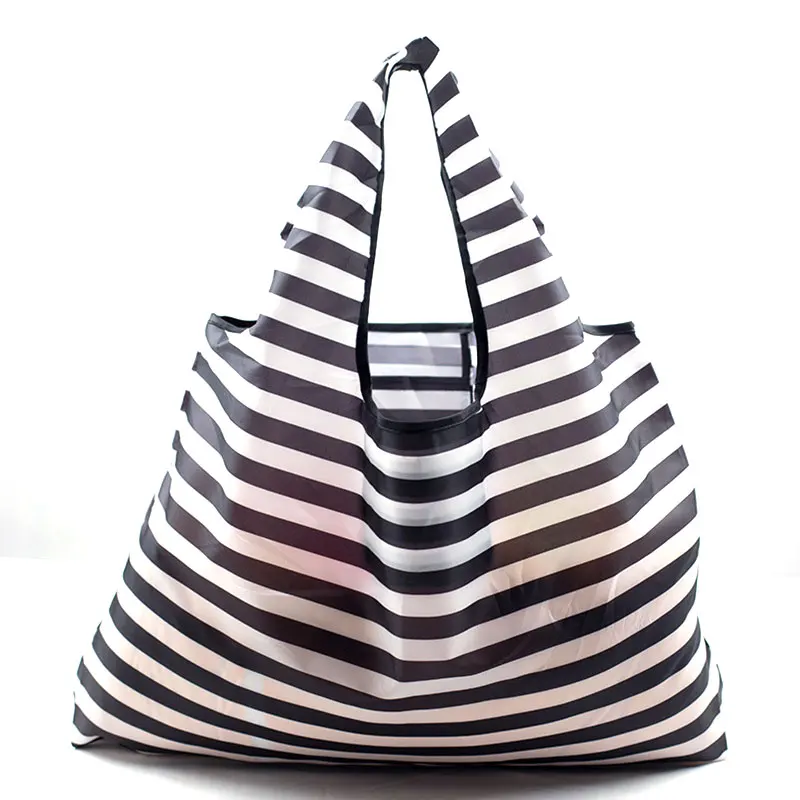 Новая эко Экологически чистая, для покупок дорожная сумка многоразовый тотализатор мешок утилизация отходов сумки женские полосатые Цветочные продуктовые сумки