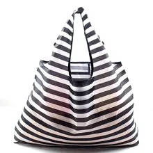 Новая эко Экологически чистая, для покупок дорожная сумка многоразовый тотализатор мешок утилизация отходов сумки женские полосатые Цветочные продуктовые сумки