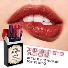 5ml Red Wine Liquid Lipstick Mini Lovely Wine Bottle Lipgloss Waterproof Long Lasting Lip Tint Lips Makeup Tool for Women
