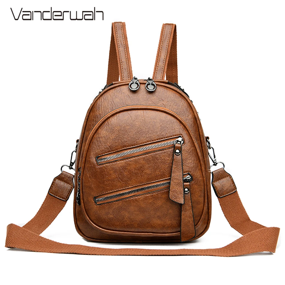 Высококачественные женские кожаные рюкзаки Sac A Dos многофункциональные сумки на
