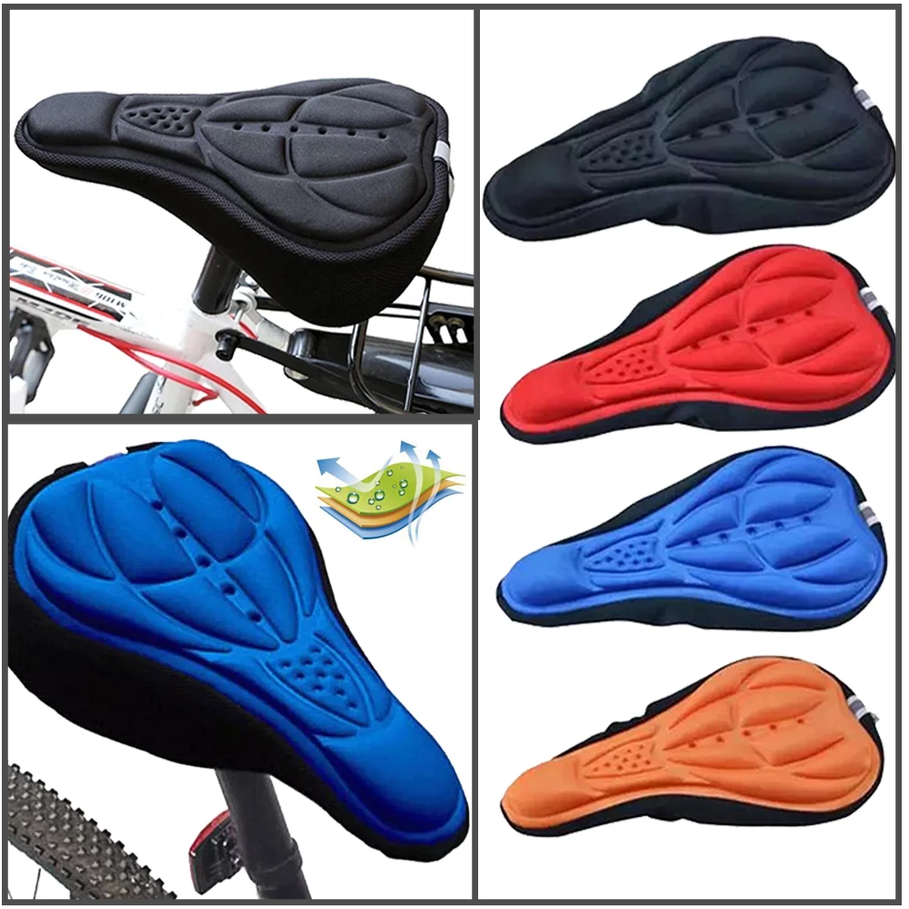 

Man Women Universal MTB Breathable Bicycle Saddle Seat Cover 3D Soft Cycling Seat Cover Mountain Bike Cycling Pad Cushion Covers