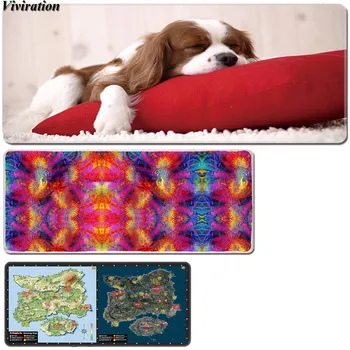 

Cute Dog Pattern Prints 900x400mm XL Computer Keyboard Mouse Pad Natural Rubber Anti-slip Gaming Mouse Pad Mat With Locking Edge
