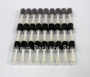 

3ml 10/50/200/500pcs Black Cap Transparent Bottle Empty Lip Gloss Tube Refillable Small Sample Mascara Lipgloss Tubes Wholesale