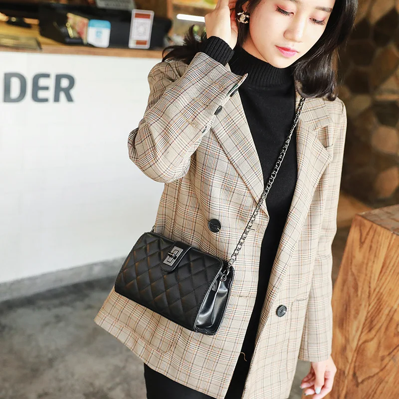 

INS Super Fire Graceful Bag Women's 2019 New Style Korean-style Versatile Mini Shoulder Square Sling Bag Rhombus Chain Bag