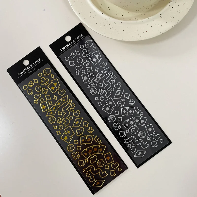 1Pc Playing Card Stars Moon Fantasy Series Decorative PVC Laser Stickers Scrapbooking Stick DIY Stationery Korea Hot Sticker