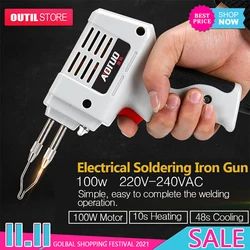 Realmote – Kit de fer à souder électrique professionnel 100W 220V, prise ue, outil de soudage rapide, pistolet de soudage électrique industriel haute puissance 