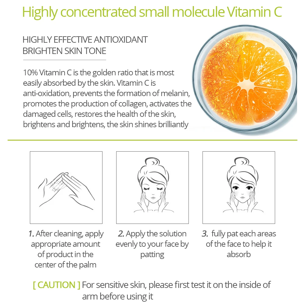 GVIBRANT LAMOUR Vitamin C Whitening Face SerumAnti Aging Hyaluronic Acid Cream Remover Acne Fade Dark Spots 4