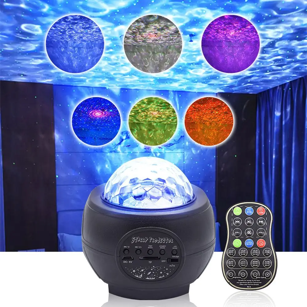 

Voice Control LED Star Night Light Ocean Water Pattern Star Projector USB Starlight Starry Sky Night Light Galaxy Projector