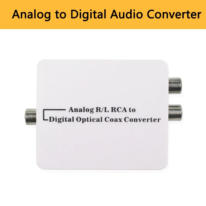

Audio Decoder Analog to Digital Converter RCA L/R 3.5mm jack in Optical Toslink SPDIF Coaxial out Adapter Amplifier