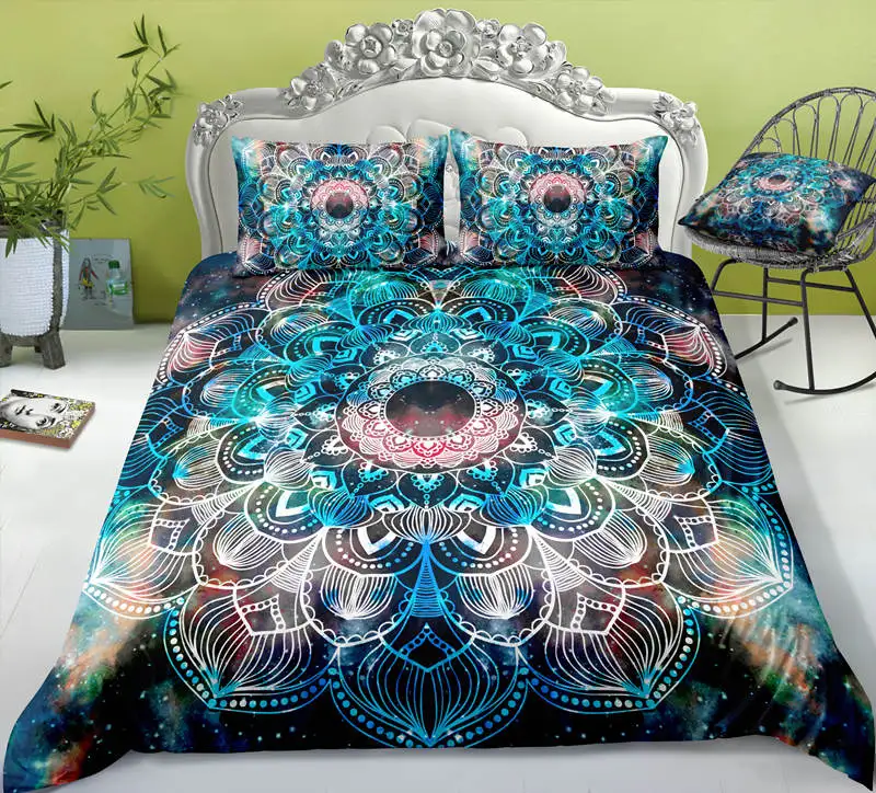 

Bohemian bedding sets fantasy galaxy colorful fashion cool home textile for boys and girls two or three piece suits