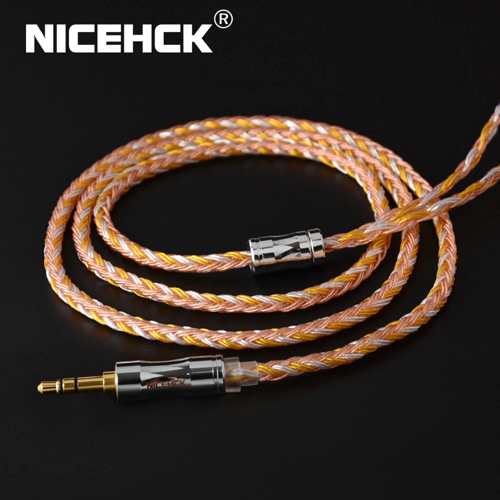 NiceHCK C16-2 16 Core медный Серебряный смешанный кабель 3 5/2 5/4 4 мм разъем MMCX/2Pin/QDC/NX7 для KZCCA