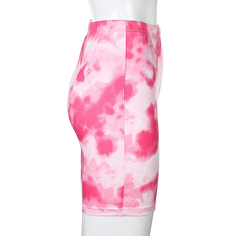 Darlingaga Casual Tie Dye Two Piece Set Women Tracksuit Fashion Summer Top and Biker Shorts Matching Sets Outfits Sportswear New