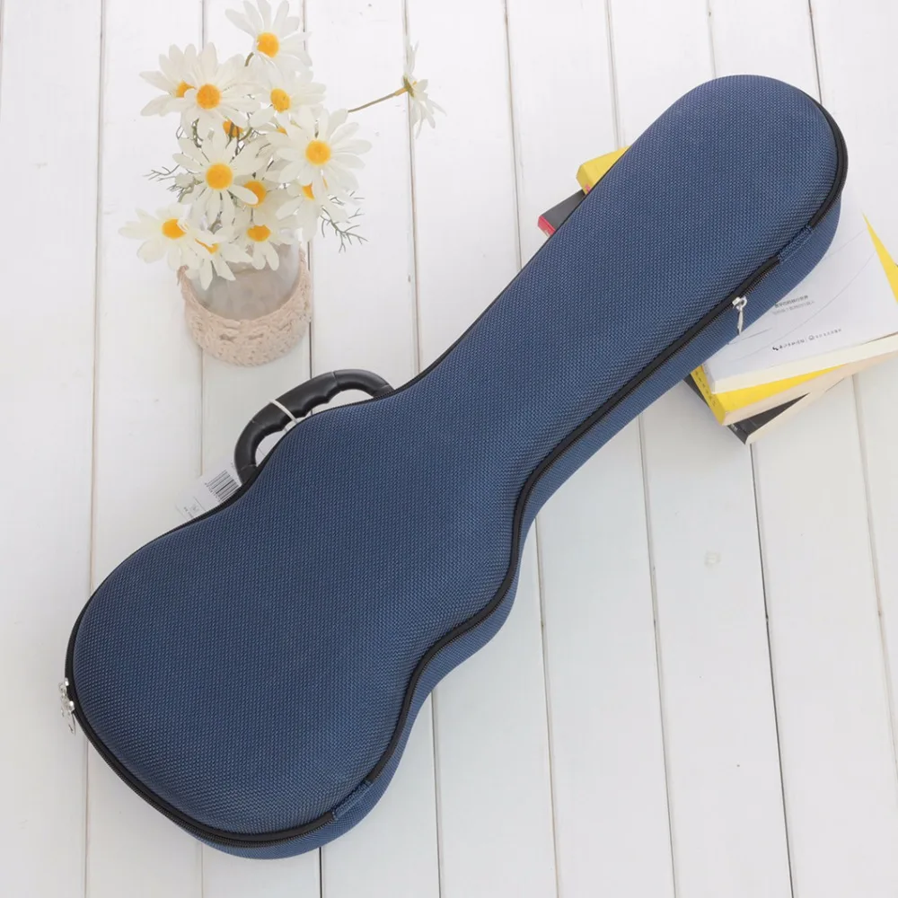 US $40.00 Ukulele Hard Box Case Bag light weight Soprano Concert Tenor 21 23 26 Inch Ukelele Gray Red Blue Mini Guitar Accessories Gig