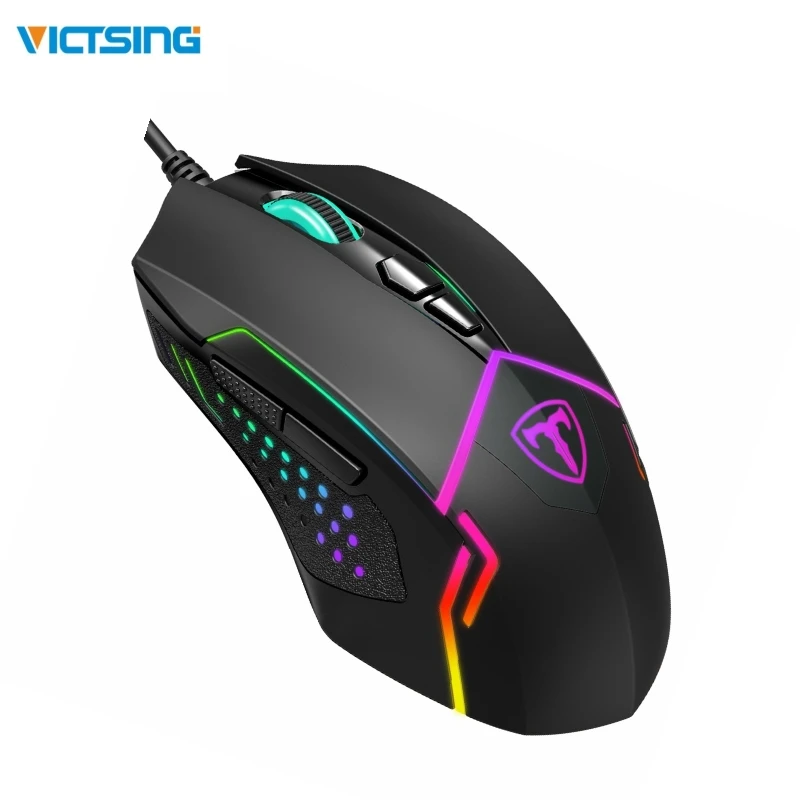 VicTsing Проводная RGB игровая Мышь 7-ми программируемых кнопок 7200 Точек на дюйм
