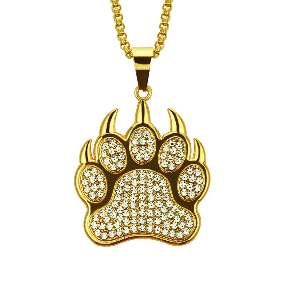 

Europe And America New Style Hip Hop Necklace Hot Selling Hand-shaped Brush Popular Brand Pendant Retro Fashion Necklace