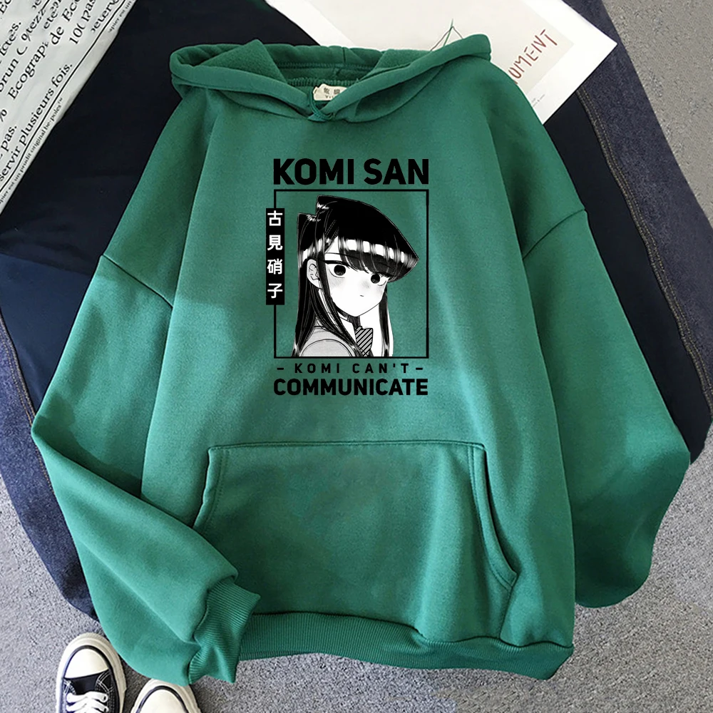 Harajuku Cartoon Komi Can't Communicate Hoodies Men Streetwear Shouko Komi Graphic Sweatshirts Komi-san wa Comyushou desu Tops