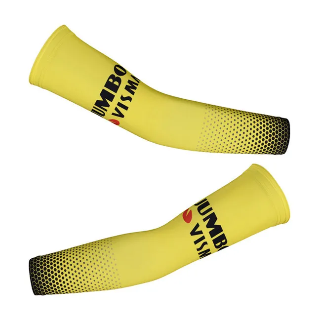 

2019 JUMBO VISMA PRO TEAM NEW CYCLING JERSEY ARM WARMERS SUN UV PROTECTION ONE PAIR SZIE XS-4XL