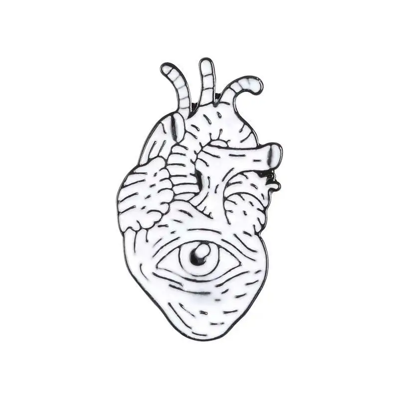 Анатомическая эмалированная булавка в форме сердца, медицинская анатомическая брошь, булавка в форме сердца для врача и медсестры, значок, медицинские ювелирные изделия, броши в подарок
