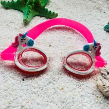 Дети зверь плавание Водонепроницаемый Анти-туман Единорог очки узнать милые очки плавательные очки лента