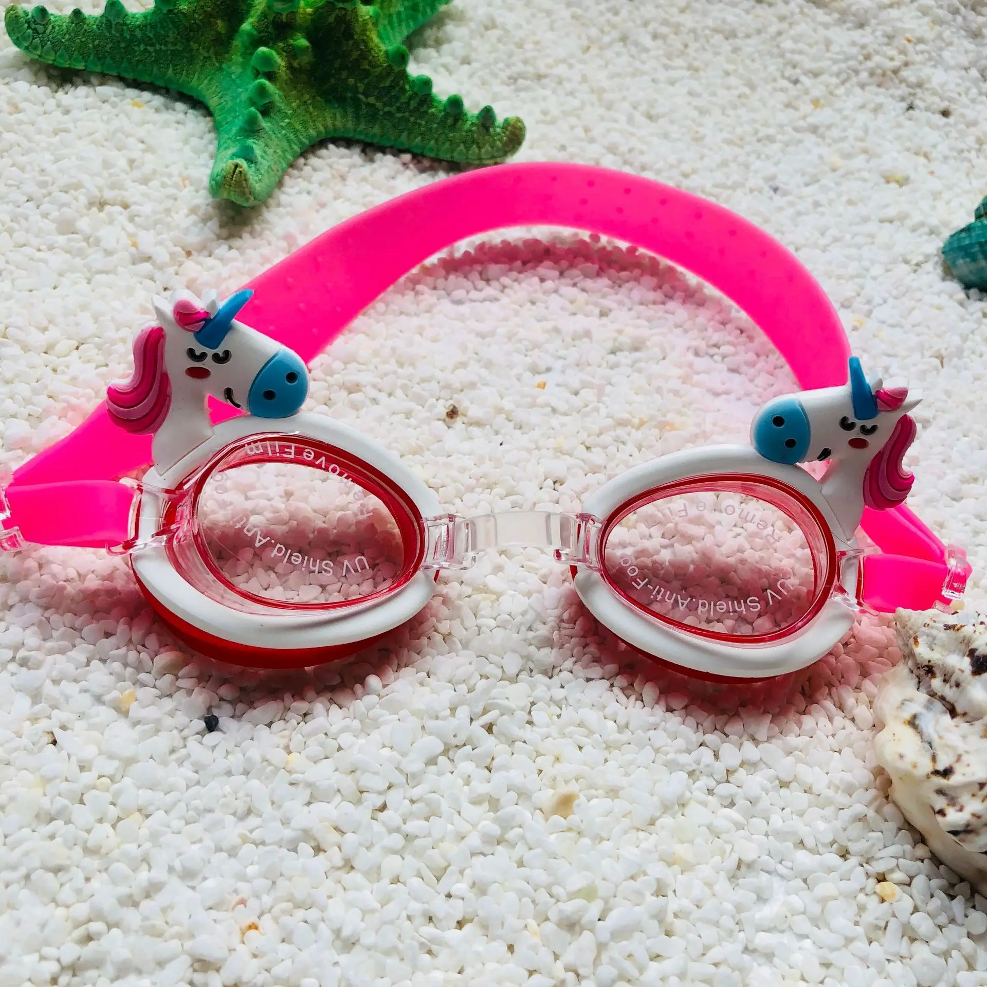 

Children Beast Swimming Waterproof Anti-fog Unicorn Goggles Learn Cute Glasses Swimming Goggles Tape-