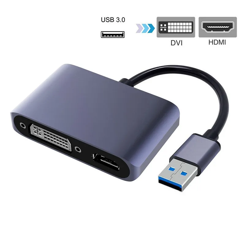 Переходник USB 3 0 HDMI внешний кабель DVI для ноутбука компьютера хоста аудио и видео
