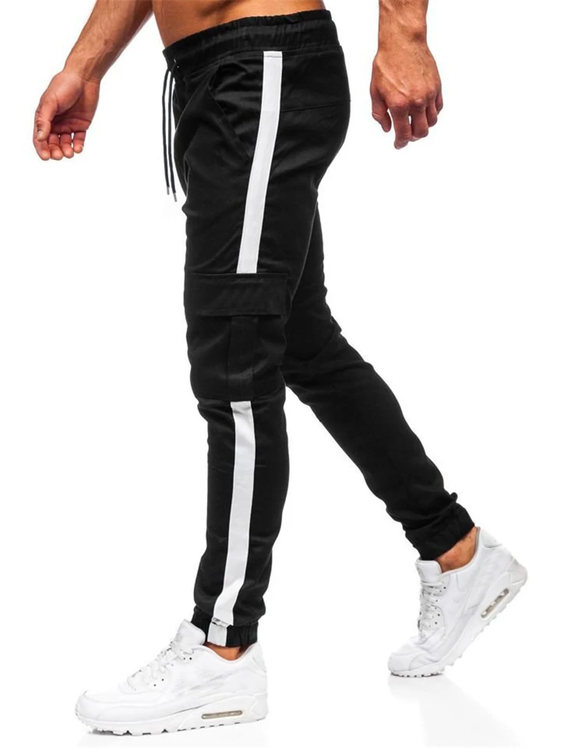 

Men'S Tether Elastic Sports Trousers Long Paragraph Casual Pants Classic Pocket Tactical Combat Military Pants