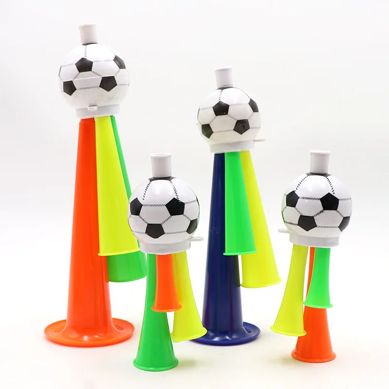 24pcs/lot Children Football fan cheer air horns soccer fans gas horn cheerleading sports fan toy plastic trumpet European Cup