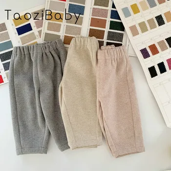 

Girls Pants Winter 2019 New Children Plush Warm Wool Pants Small And Medium Children's Thickened Leisure Pants