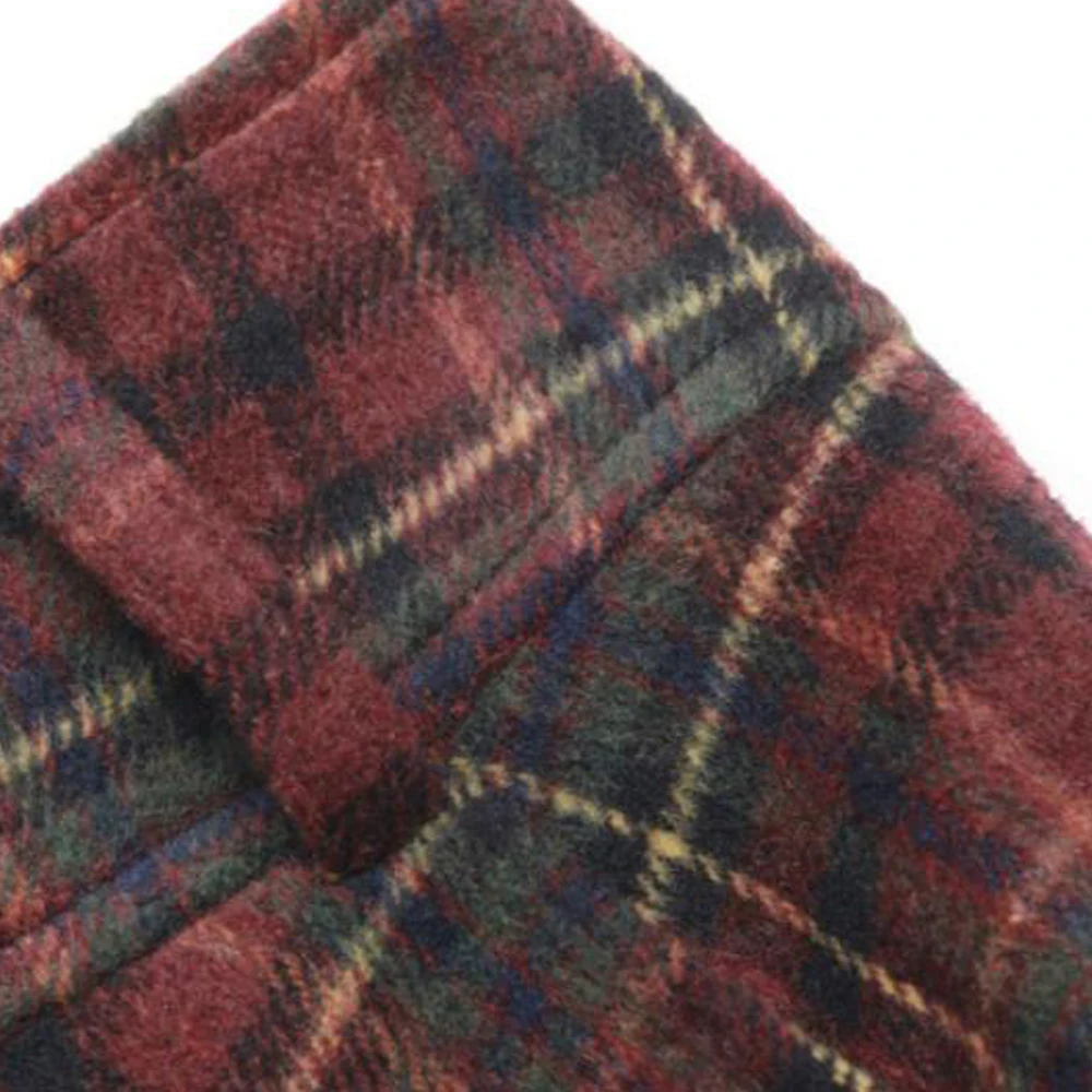 KoHuIJoo 3-4xl женские шерстяные юбки осень зима VintagePlaid шерстяная юбка женская миди длина Элегантная линия юбка большого размера
