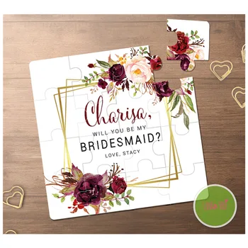 

Custom Will You Be My Bridesmaid Proposal Bridesmaid Puzzle Card Wedding Gift Card Wedding Card Party Personalized Puzzle