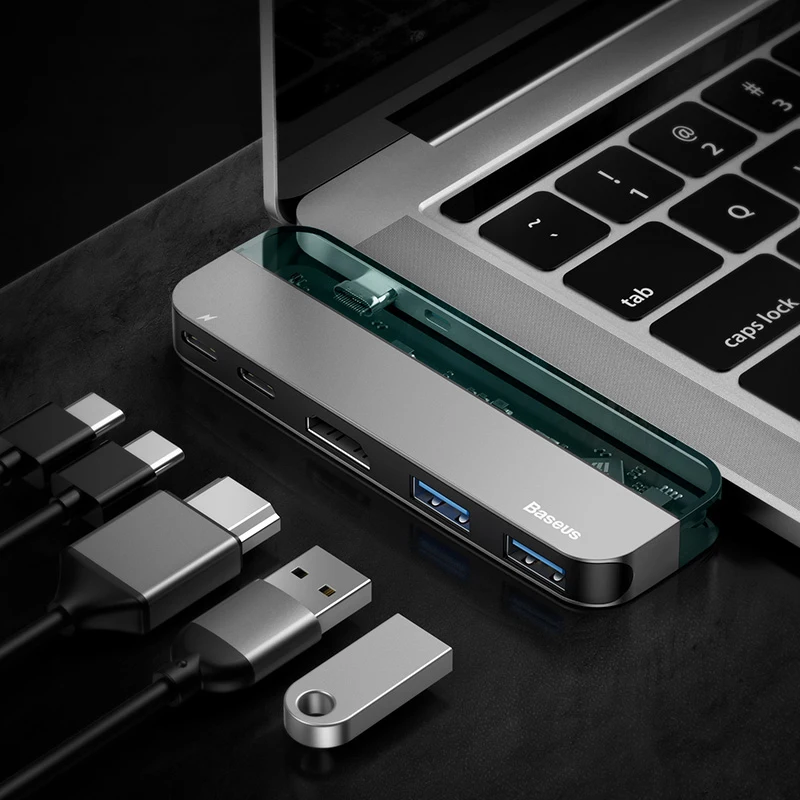 BASUES USB C HDMI кабель Тип C к HDMI концентратор адаптер USB-C HDMI конвертер тип-c Thunderbolt 3 док-станция для MacBook huawei mate 30 Pro