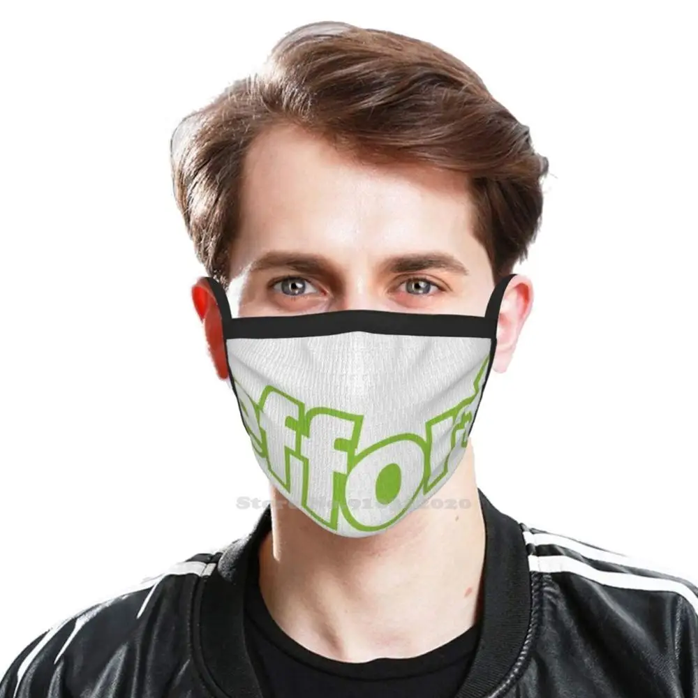 head scarves for men Effort Soft Warm Face Mask Sport Scarf Modern Teen Effort Text black scarf mens