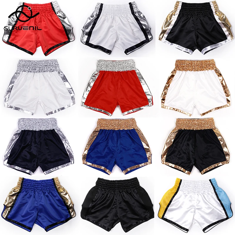 Muay Thai Shorts Kids Boys MMA Shorts Men Women Custom Martial Arts Sanda Fight Kick Boxing Pants Gym Fitness Training Clothing