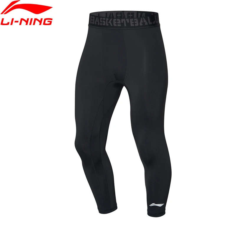 

Li-Ning Men Basketball 3/4 Layer Shorts Tight Fit 88% Nylon 12% Spandex LiNing li ning Comfort Sports Trousers AUQQ001 MKY548