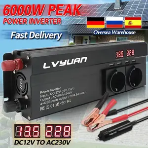 XUYUAN 2600W Peak Solar Power Inverter DC 12/24V to AC 110/220V Modified  Sine Wave Converter with LCD Screen for Car Home Sale - Banggood India  Mobile
