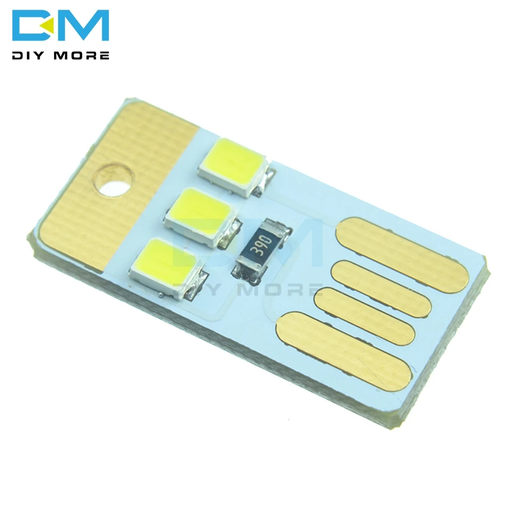 10 шт мини Ночной USB светодиодный брелок портативная мощная белая плата карманная карта светодиодная лампочка