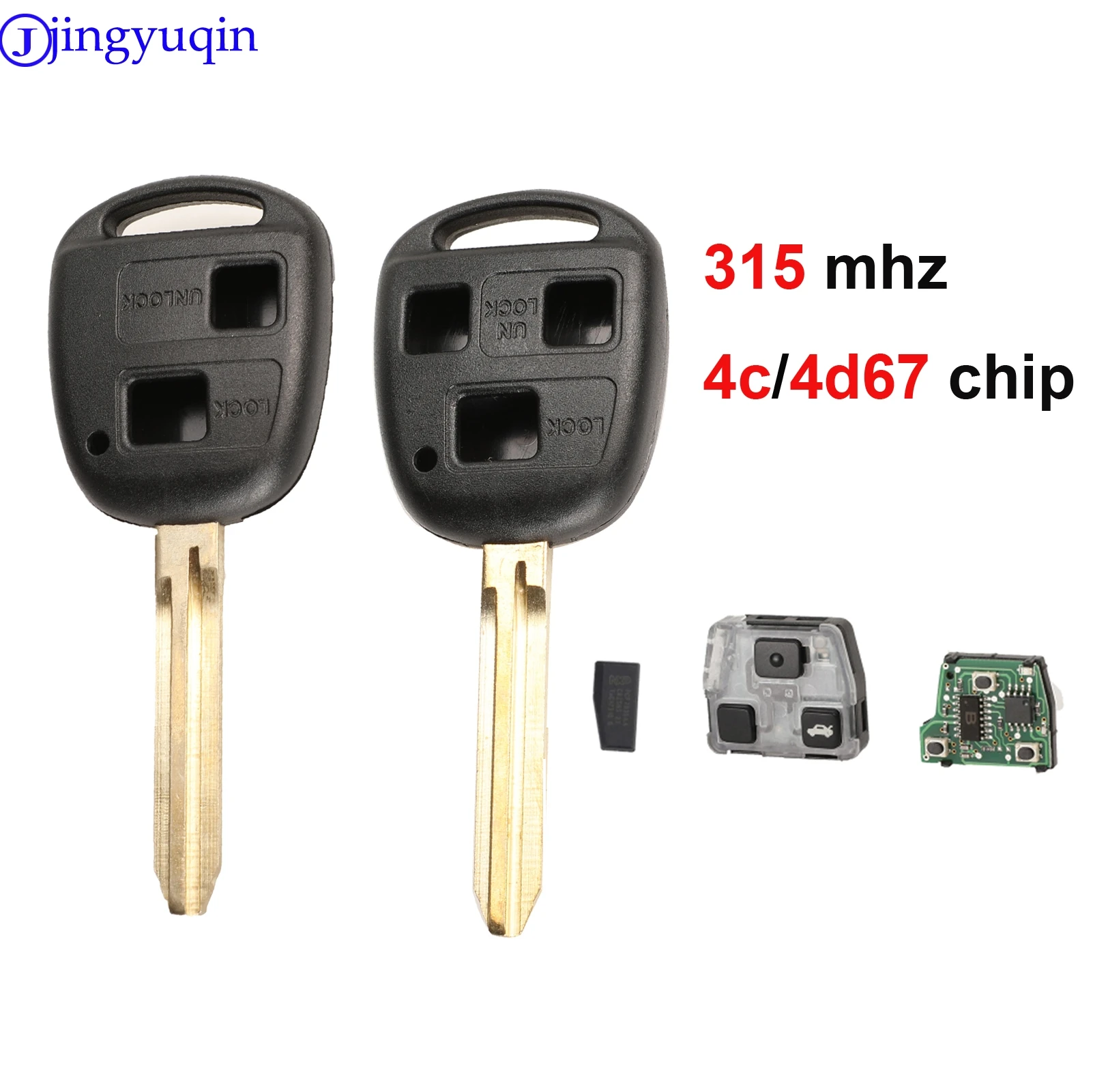 Дистанционный ключ jingyuqin 315 МГц для Toyota RAV4 Prado Tarago Kluger Avensis Lexus RX330 RX350 2007-2009 HYQ12BBT Chip