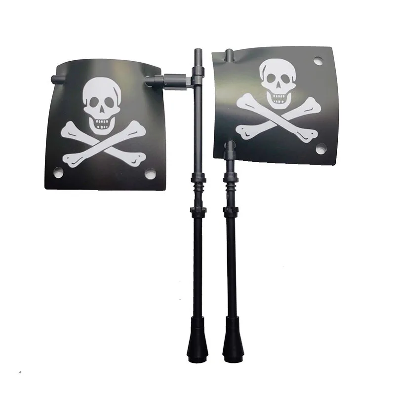 Large Pirate Flag for Sea Adventures - Corsair Rock Island Refuge Building Block Figure