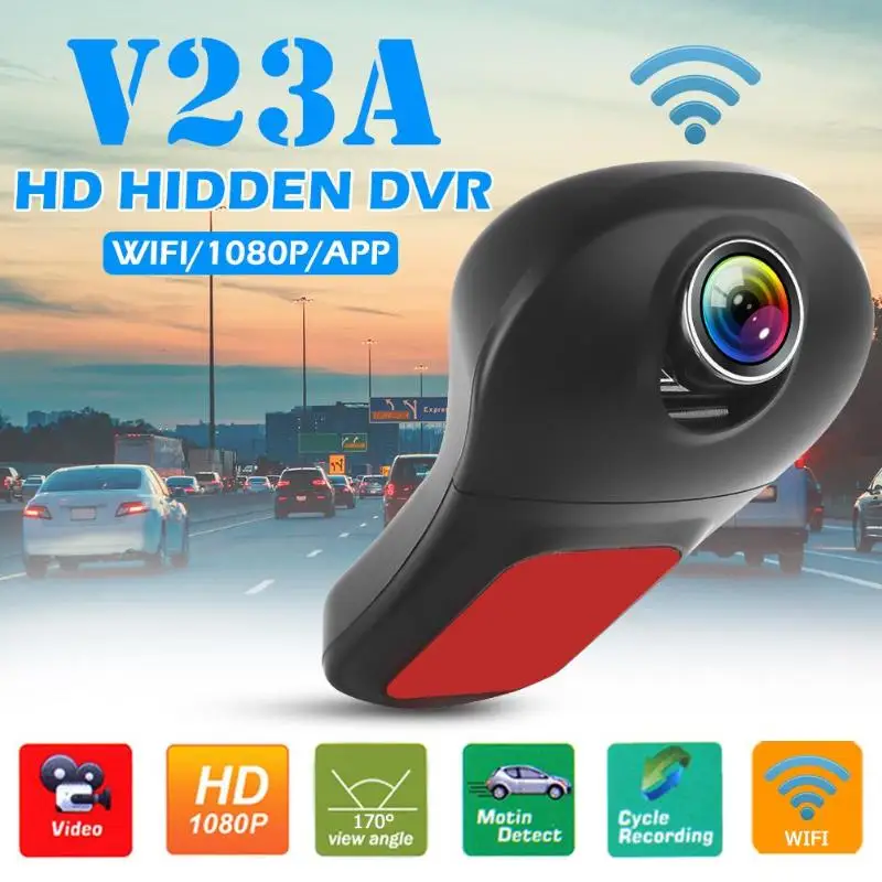 V23A FHD 1080p WiFi приложение Автомобильный видеорегистратор камера 170 градусов объектив видеорегистратор ночного видения