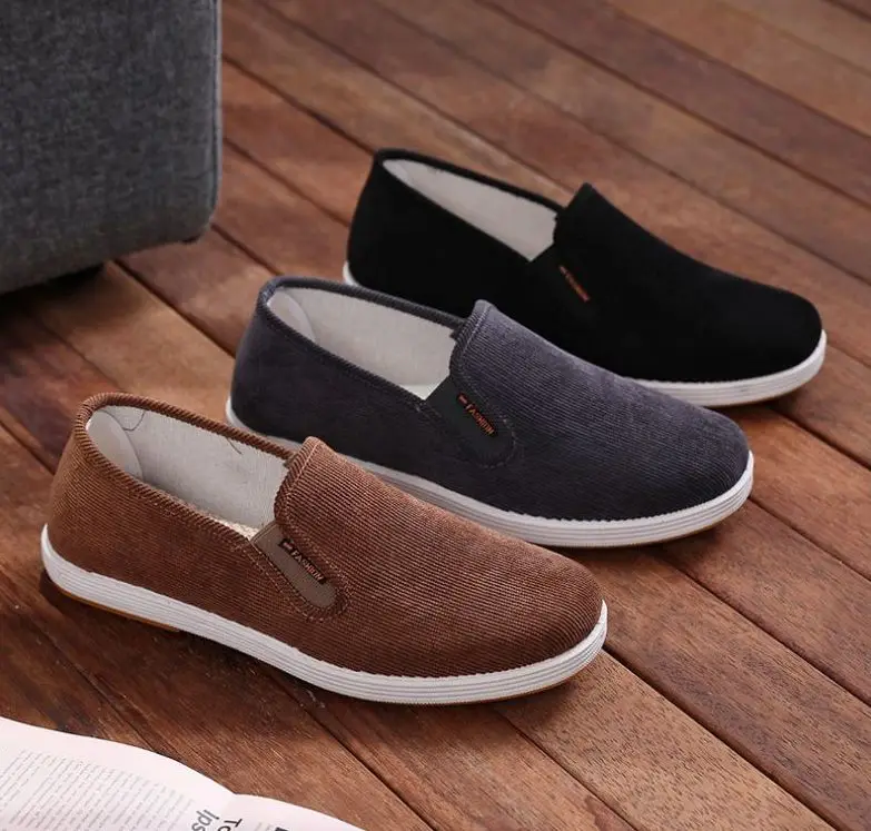 Старый Пекин ткань вельветовые дышащие мужские досуг Тай Чи Кунг фу ушу боевые