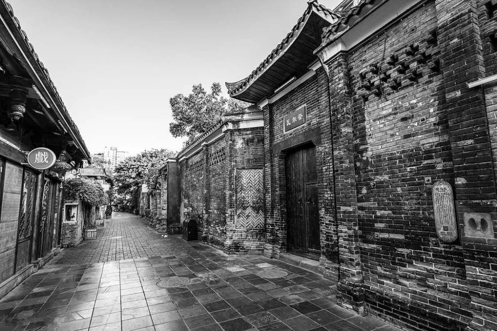 中国古代建築balckと白の3d壁紙壁画papelデparede リビングルームの寝室の壁論文の家の装飾 壁紙 Aliexpress