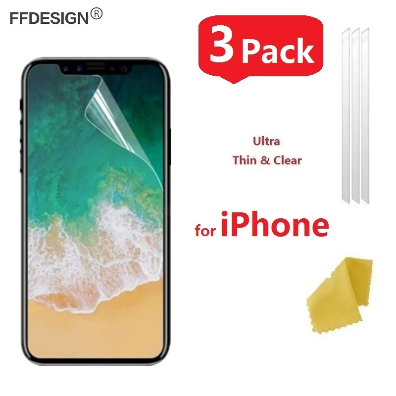 3 шт. прозрачная защитная пленка для iPhone 11 Pro XS Max X XR 8 7 6 Plus 5s 5 SE 2020 12 Mini (не стекло)